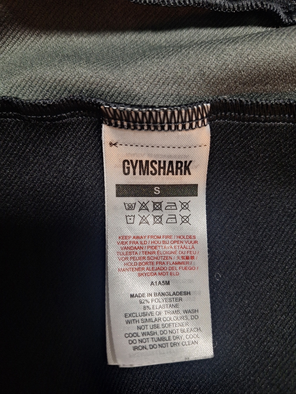 Gymshark Black Performance Full-Zip Jacket With Patterned Sleeves S View 4